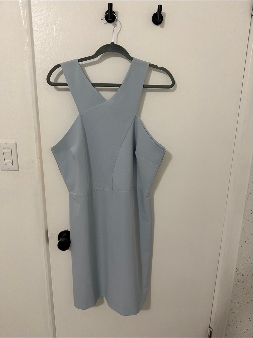Sam Edelman Powder Blue Cross-Back Midi Dress